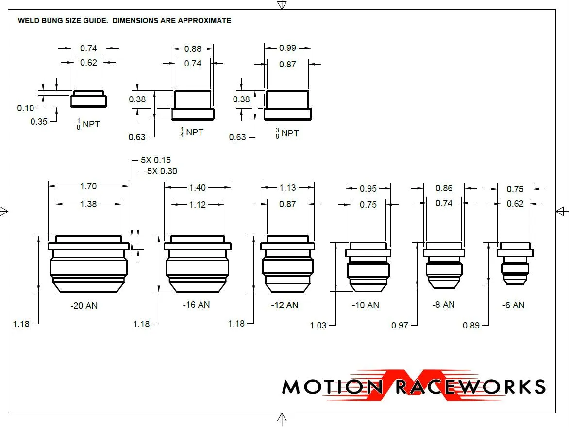 -10 AN Weld Bung Aluminum 34-40010