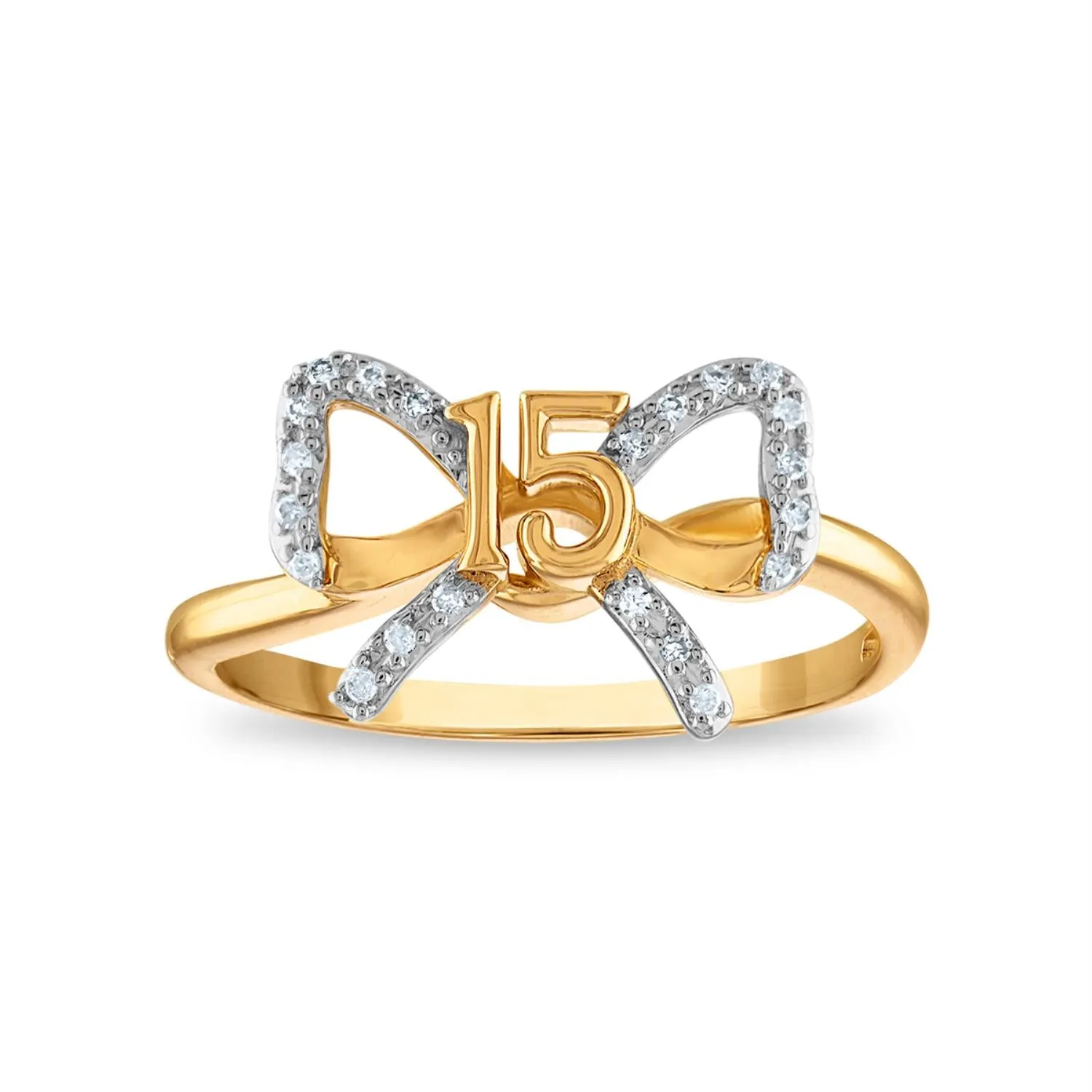 1/16 CTW Diamond Quinceanera Ring in 10KT Yellow Gold