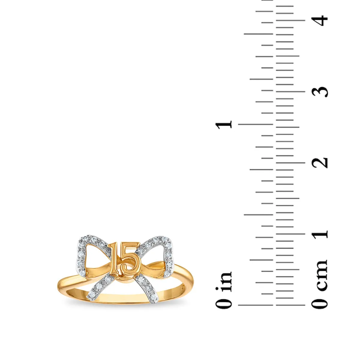 1/16 CTW Diamond Quinceanera Ring in 10KT Yellow Gold