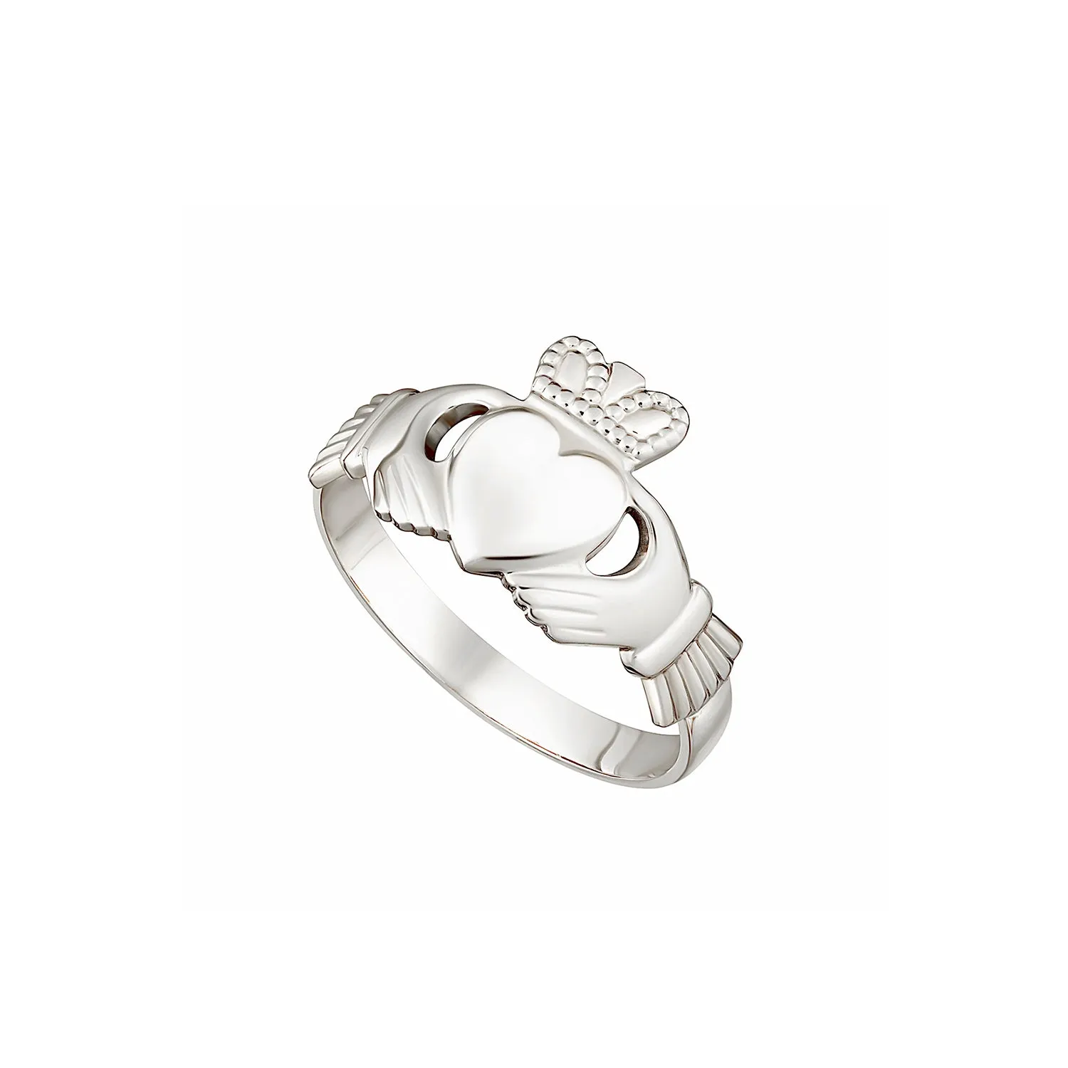 14K White Gold Claddagh Ring