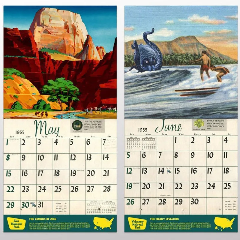 2023 National Park Monsters Calendar