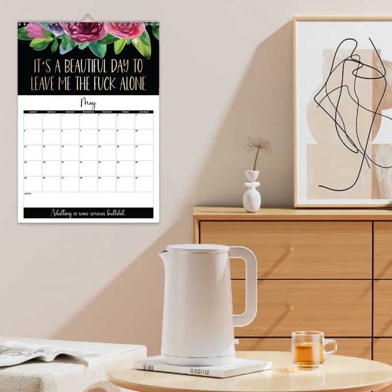 2025 Funny Large Sweary Wall Calendar