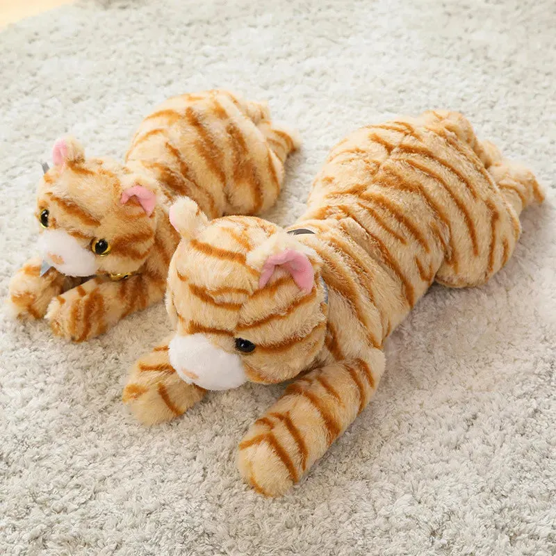 35/45cm Cat Plush Toy Like Real Cute Little Kitten Colorful Cats Doll Striped Sweet Peluche Children Present