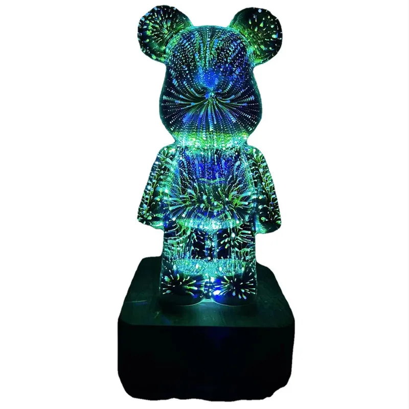 3D Fireworks Bear Lights