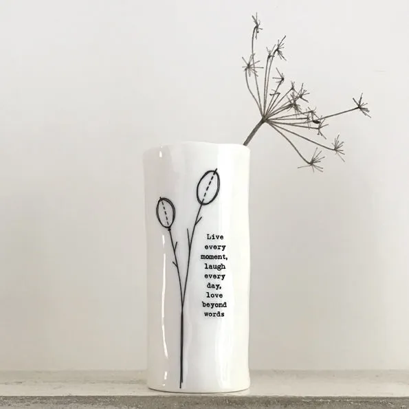 5797 Med Vase - 'Live Every Moment' By East of India