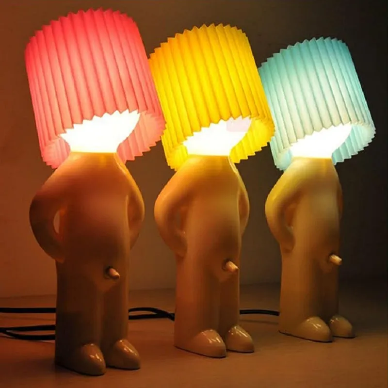 A Little Shy Man Creative Lamp