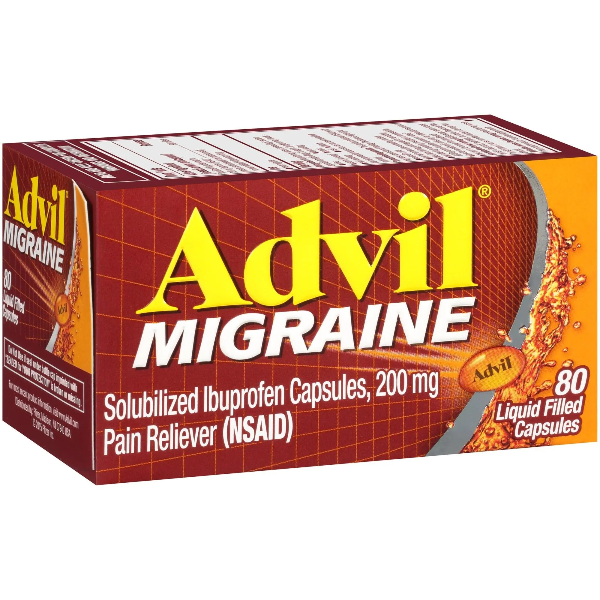 Advil Migraine Pain Reliever Ibuprofen Liquid-Filled Capsules - 80 Ct