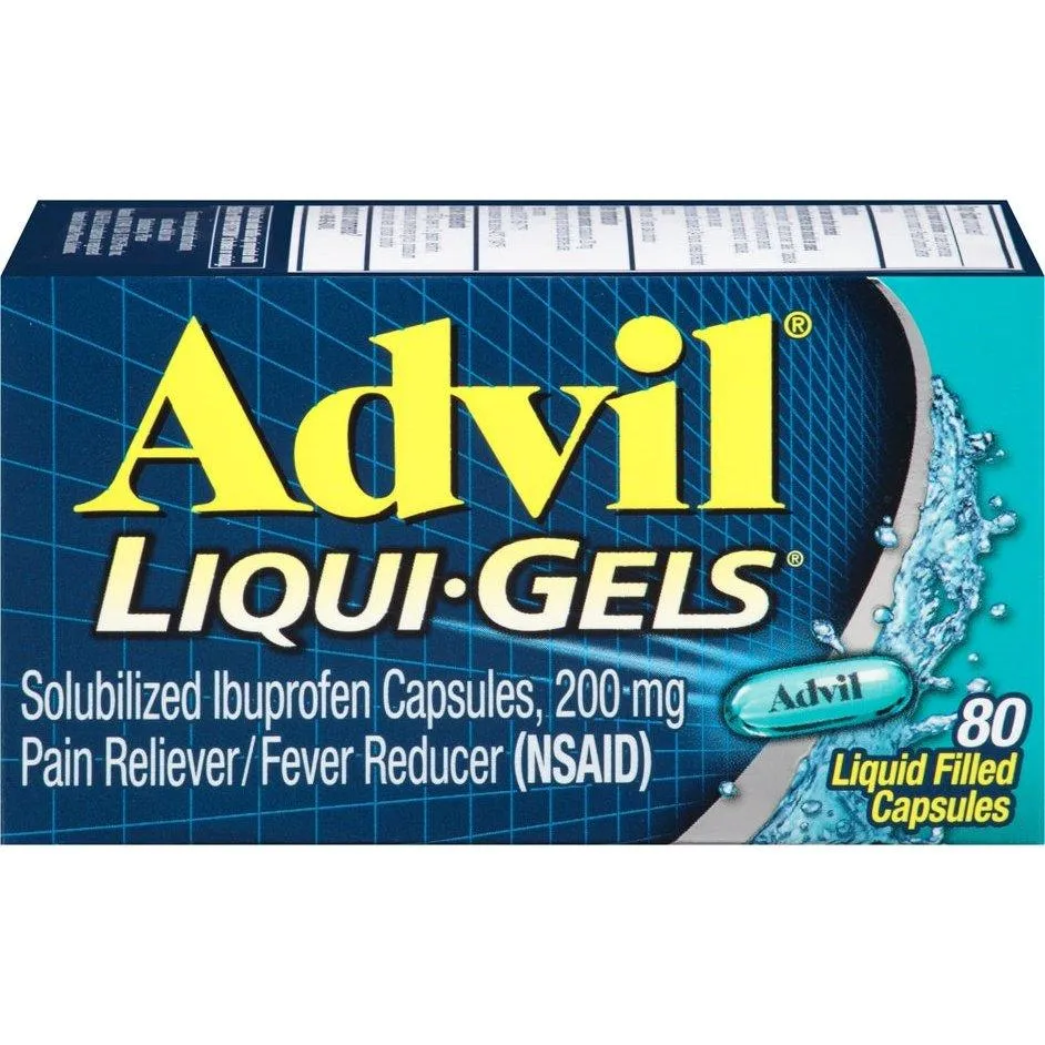 Advil Pain Reliever and Fever Reducer Liqui-Gels Ibuprofen - 80 Count