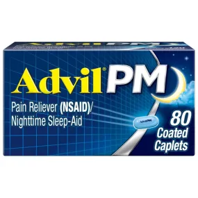 Advil PM Pain Reliever & Nighttime Sleep Aid Coated Caplets - 80 ct.