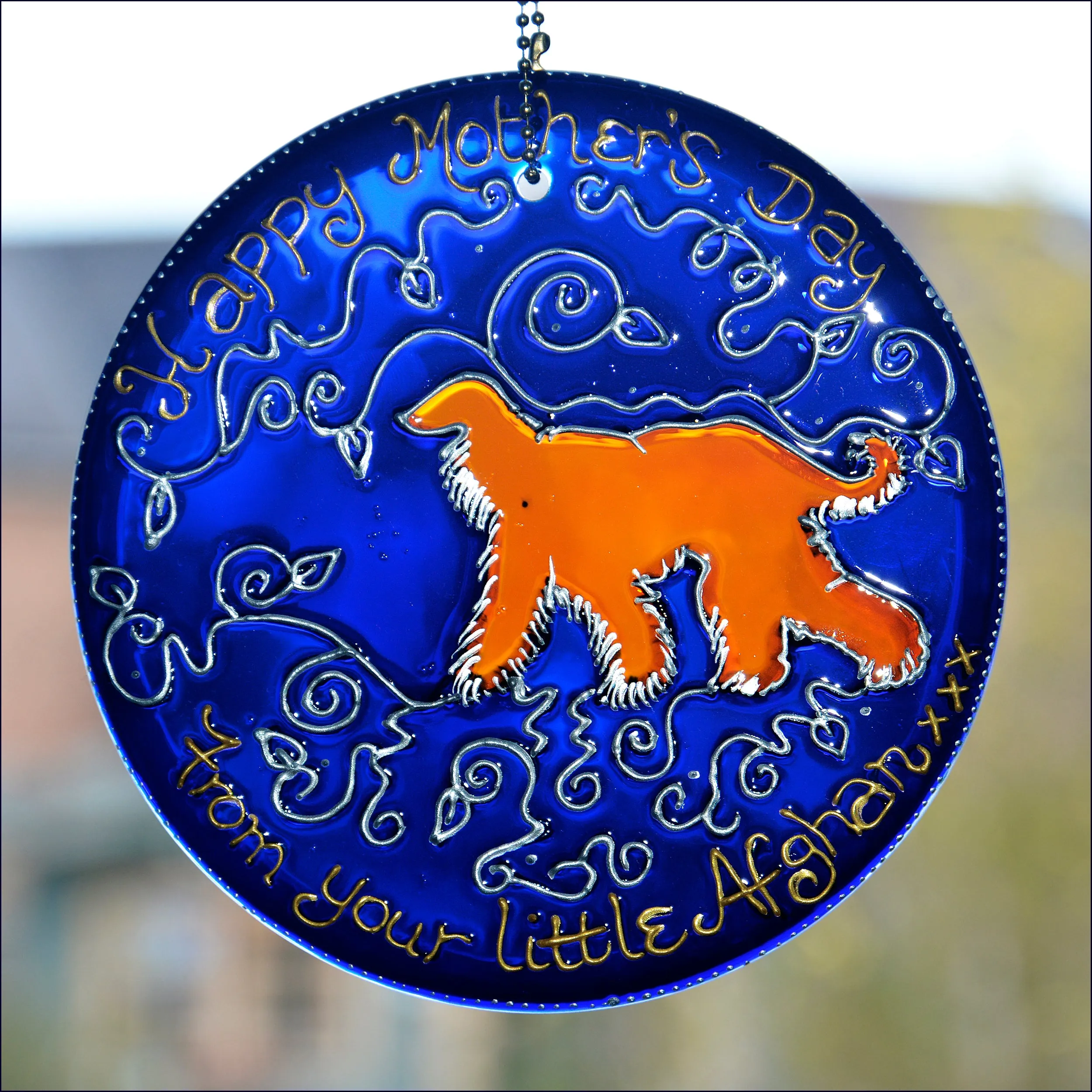 Afghan Dog Mother's Day Suncatcher