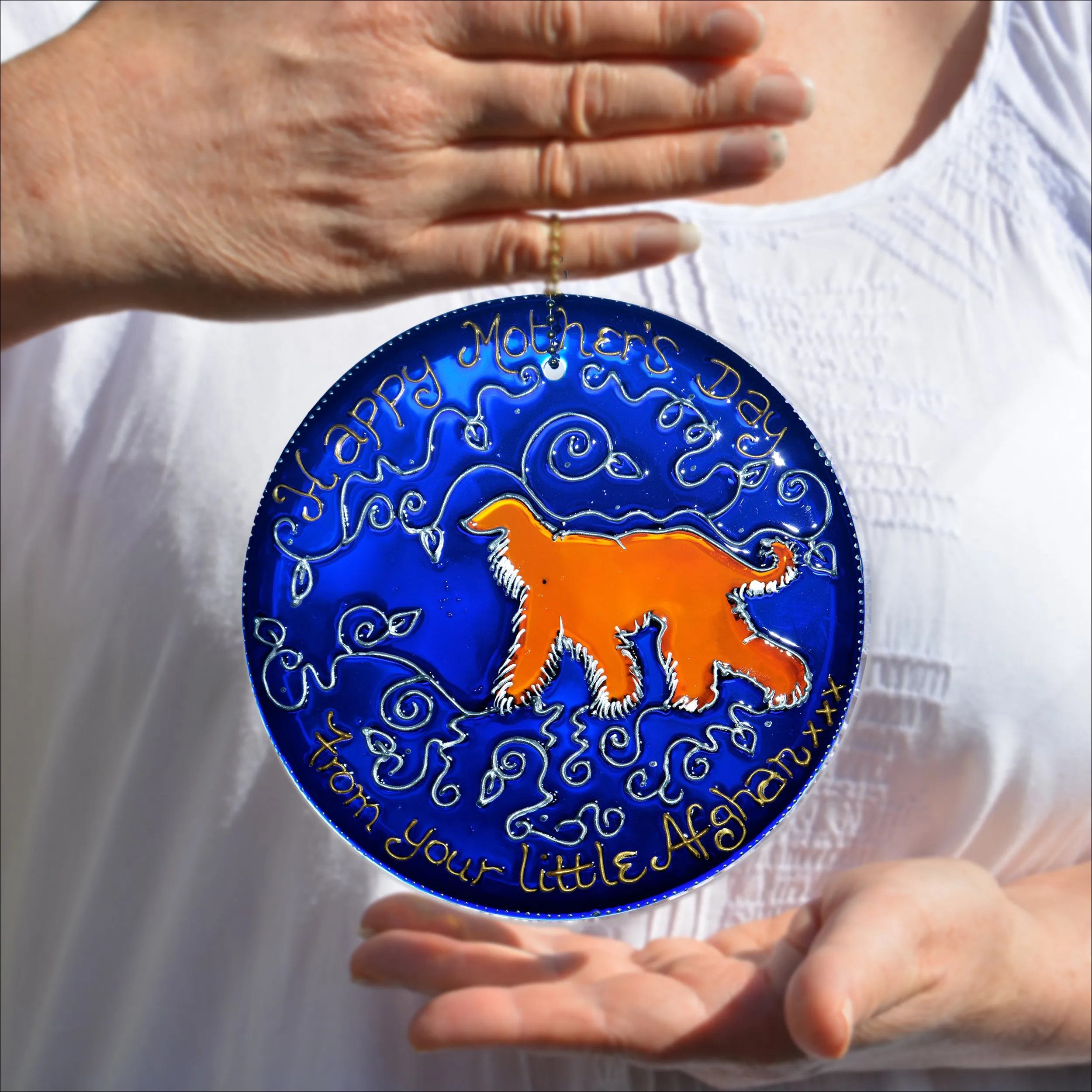 Afghan Dog Mother's Day Suncatcher