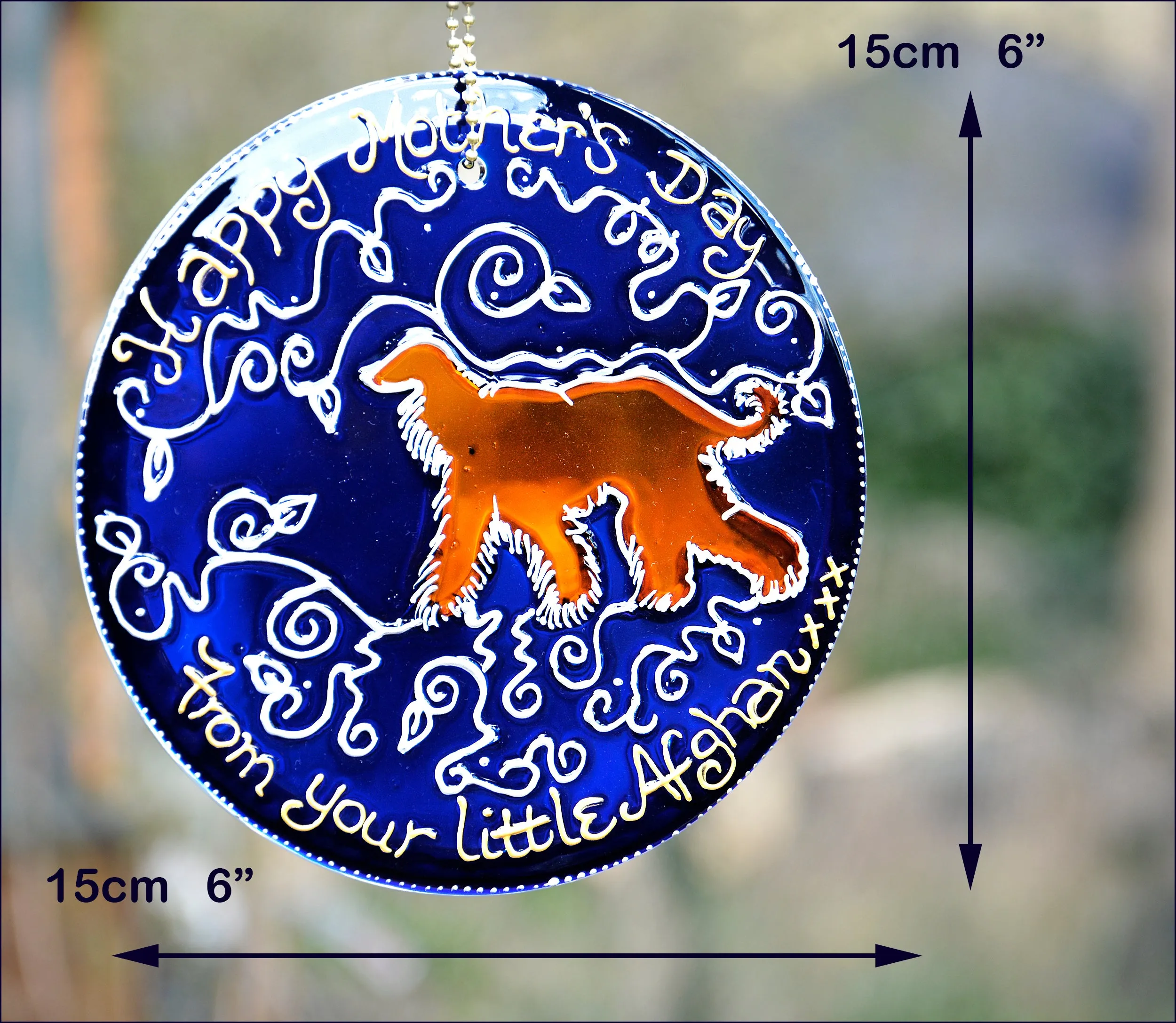 Afghan Dog Mother's Day Suncatcher