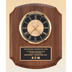 American Walnut Vertical Clock - 10-1/2” x 13”