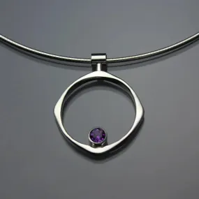 Amethyst Pendant Necklace PEN070AM Sterling Silver by John Tzelepis Jewelry