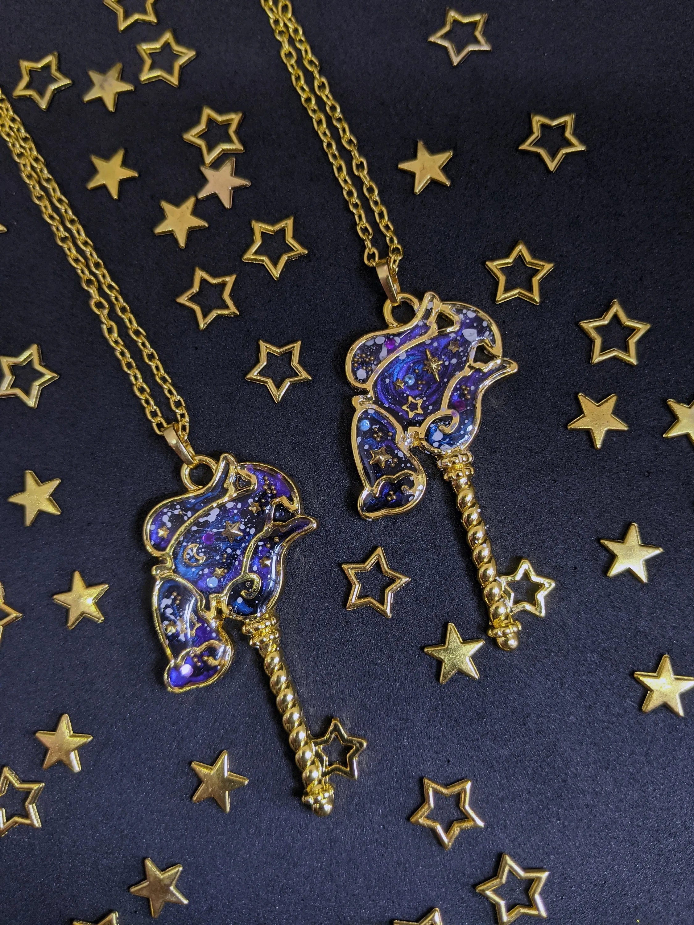 Aquarius: Celestial Zodiac Resin Pendant Necklaces- 2 Styles