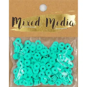 Arbee Mix Media Clay Greeny Heishi, Green Blue- 15g