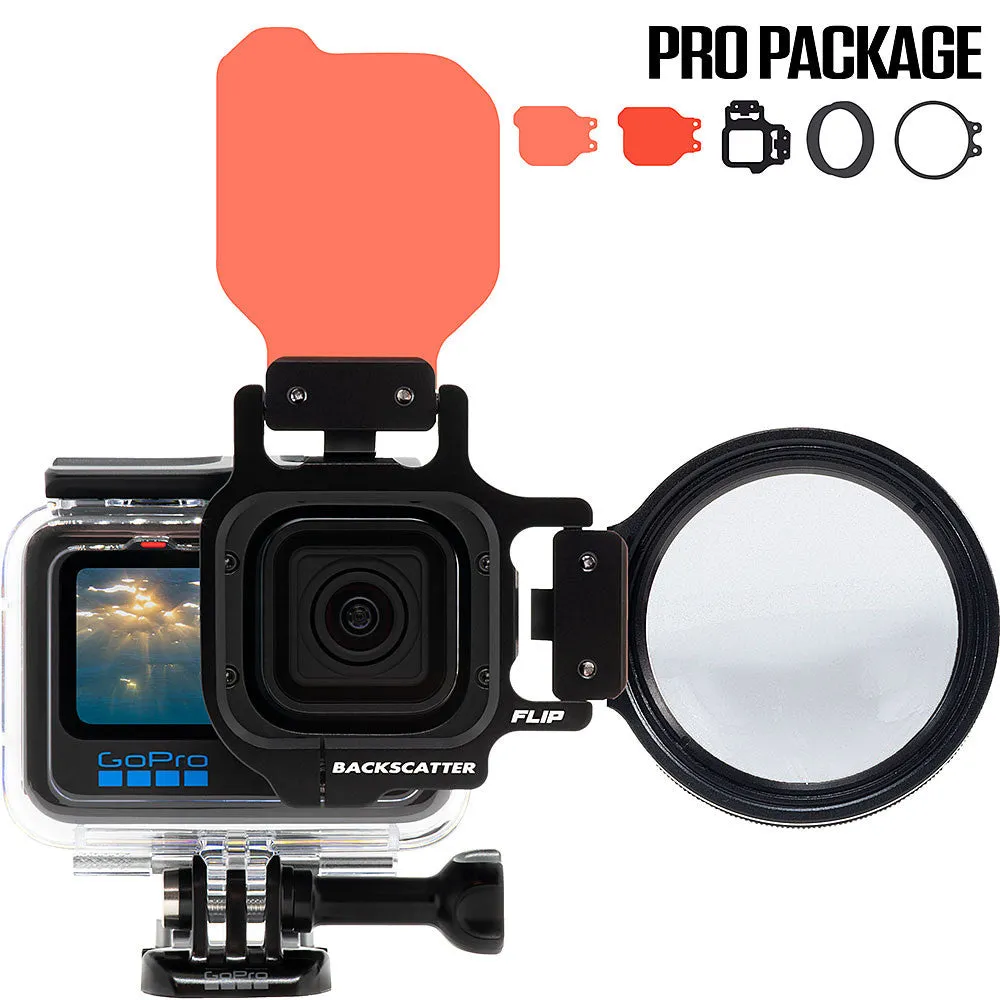 BackScatter FLIP12  Pro Package with DIVE & DEEP Filters &  15 MacroMate Mini Lens for GoPro HERO 5 to 12