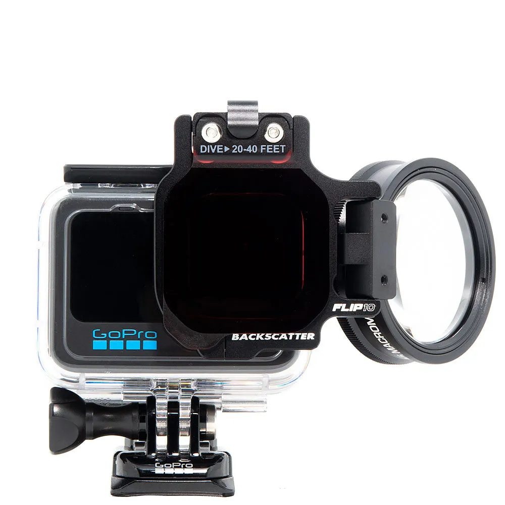 BackScatter FLIP12  Pro Package with DIVE & DEEP Filters &  15 MacroMate Mini Lens for GoPro HERO 5 to 12