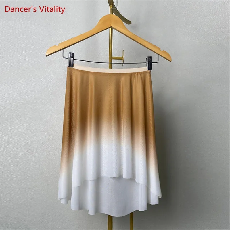 Ballet Dress Mid length Art Examination Professional Body Sports Basic Training Skirt Adult Women's gymnastics tutu Skirt