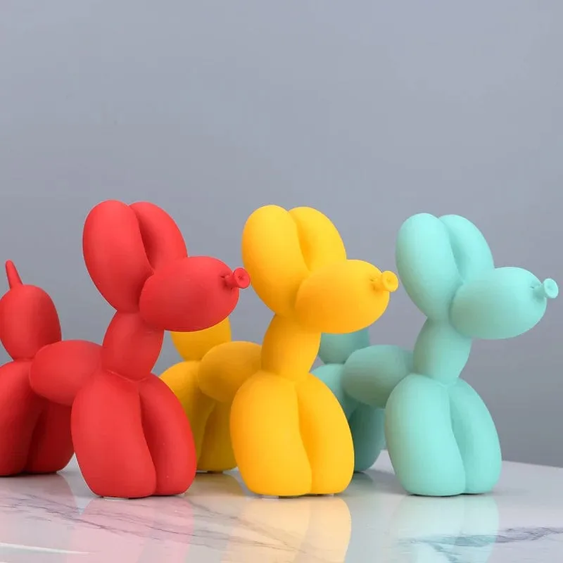 Balloon Dog Resin Statue: Modern Home Decoration Accessories for Office and Living Room Nordic Ornaments