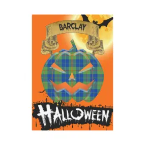 Barclay Hunting Ancient Tartan Jack O' Lantern Garden Flag / Halloween Home Decor NN4