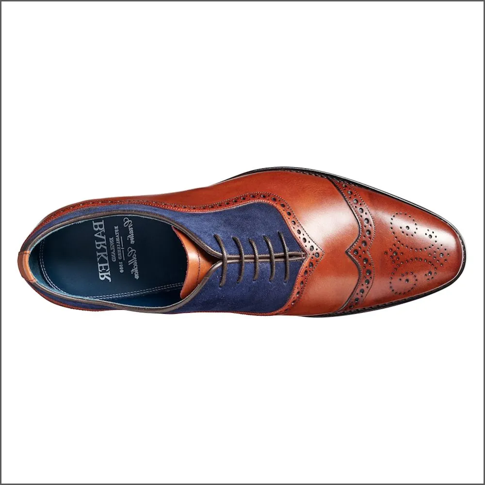 Barker Nicholas - Antique Rosewood / Navy Suede*