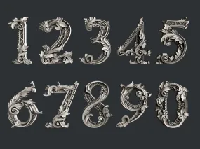 Baroque Number 3D Silicone Moulds {multiple styles}