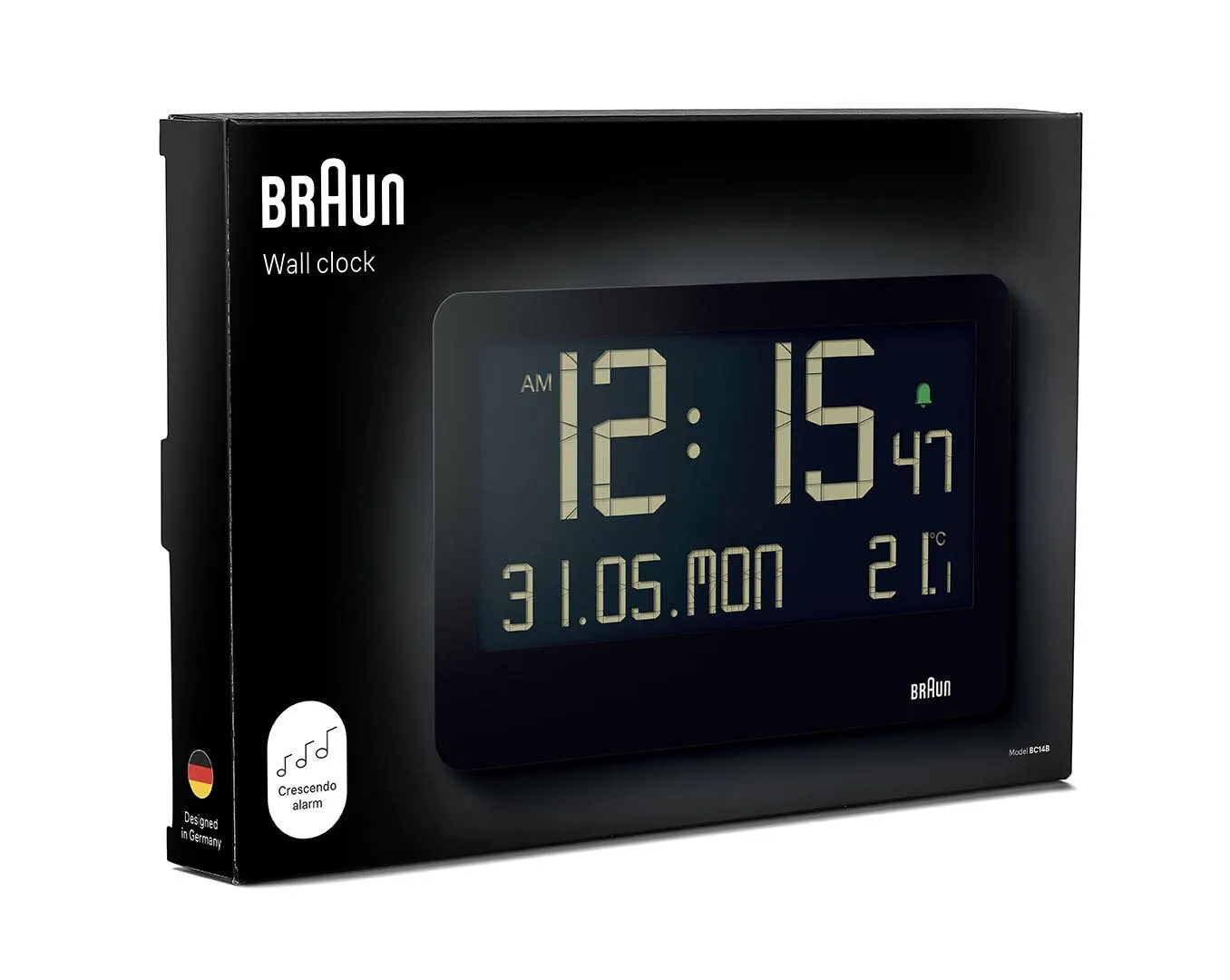 BC14 Braun digital wall clock - black