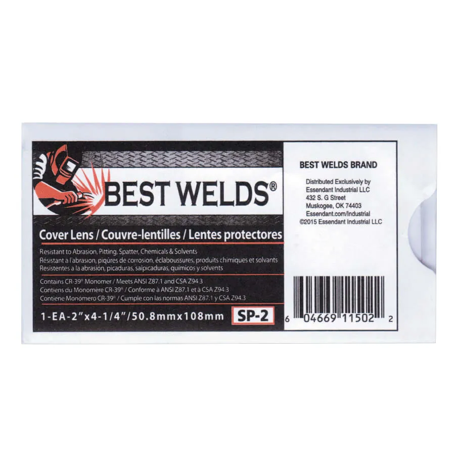 Best Welds Cover Lens, 2" x 4.25", 100% CR-3, - SP-2