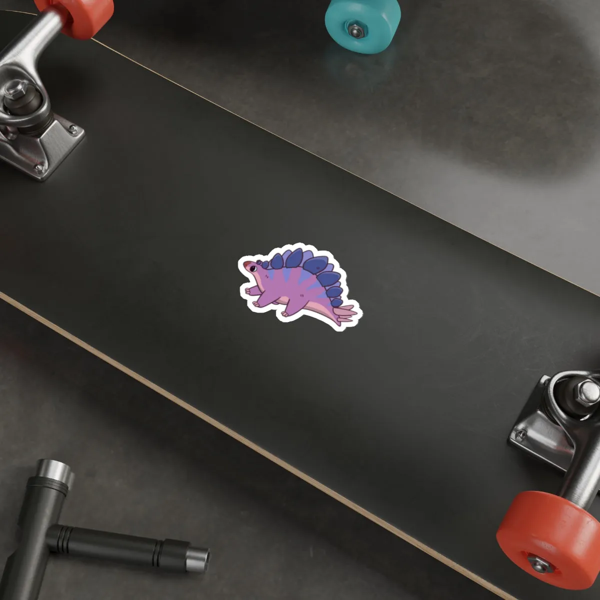 Bisexual Pride Stegosaurus Sticker - Die-Cut Stickers