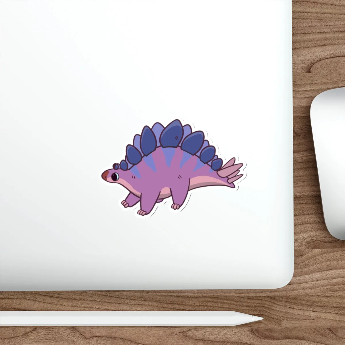 Bisexual Pride Stegosaurus Sticker - Die-Cut Stickers