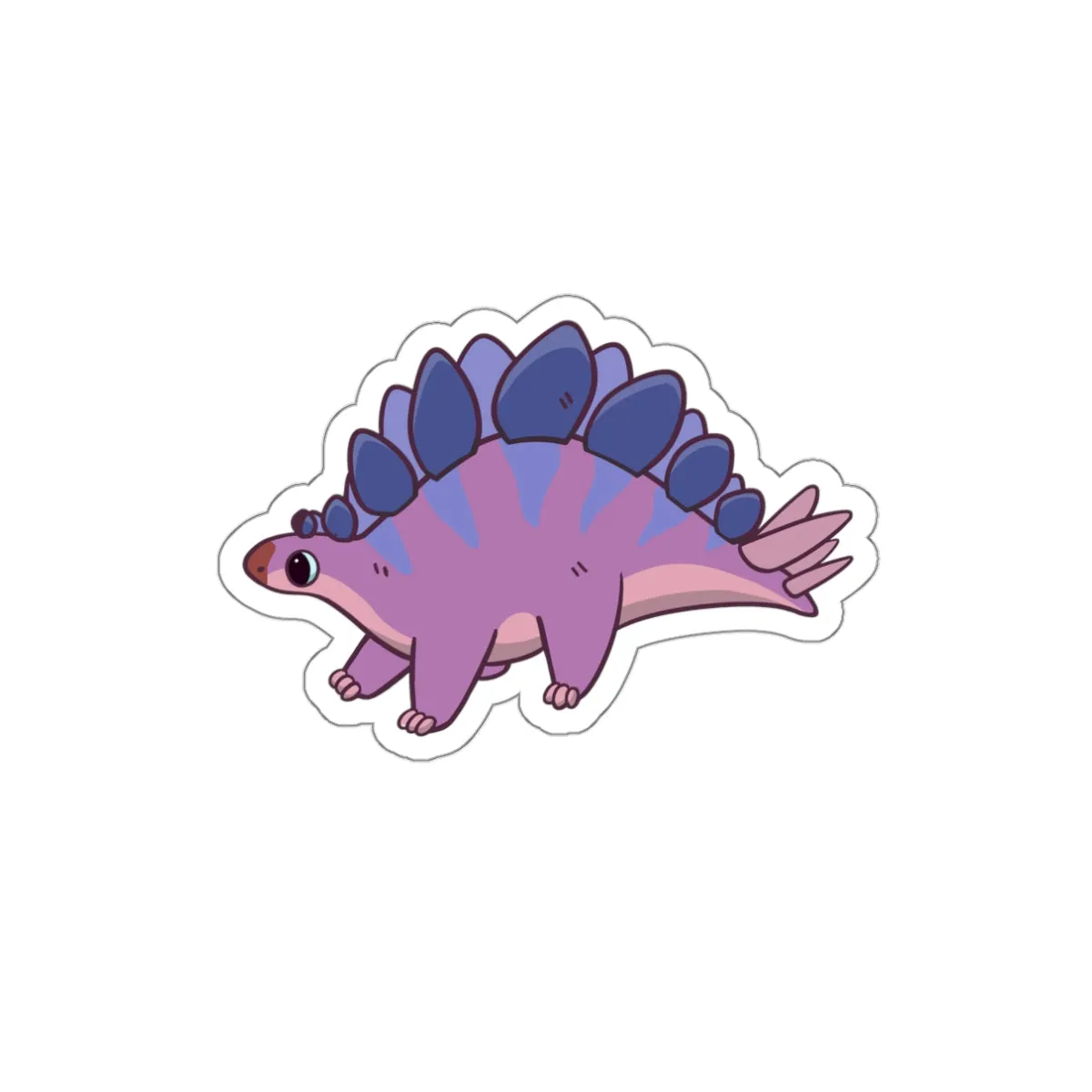 Bisexual Pride Stegosaurus Sticker - Die-Cut Stickers