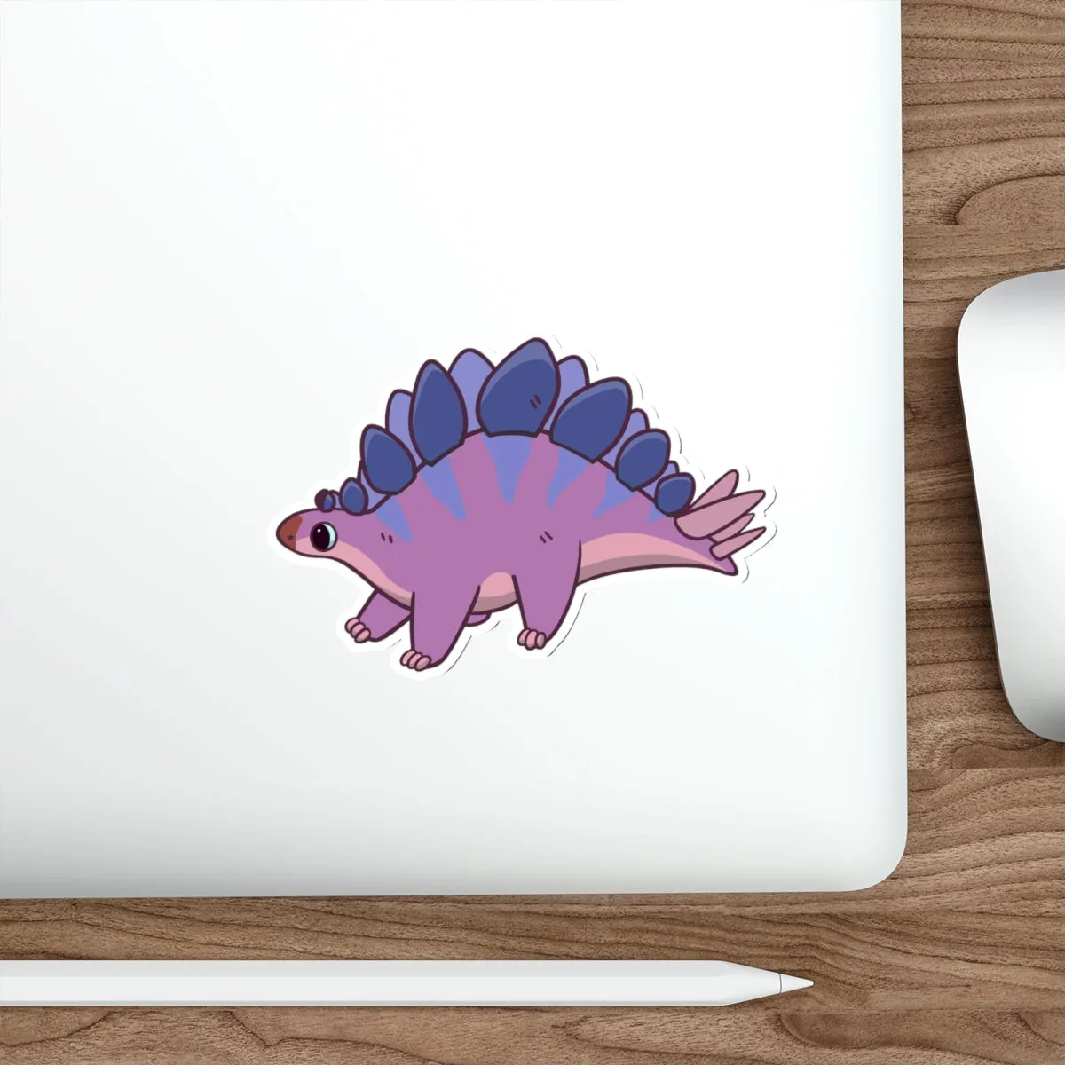 Bisexual Pride Stegosaurus Sticker - Die-Cut Stickers