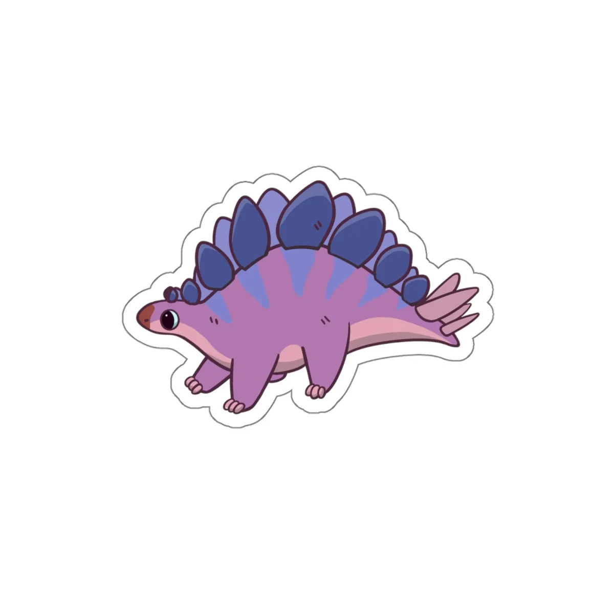 Bisexual Pride Stegosaurus Sticker - Die-Cut Stickers