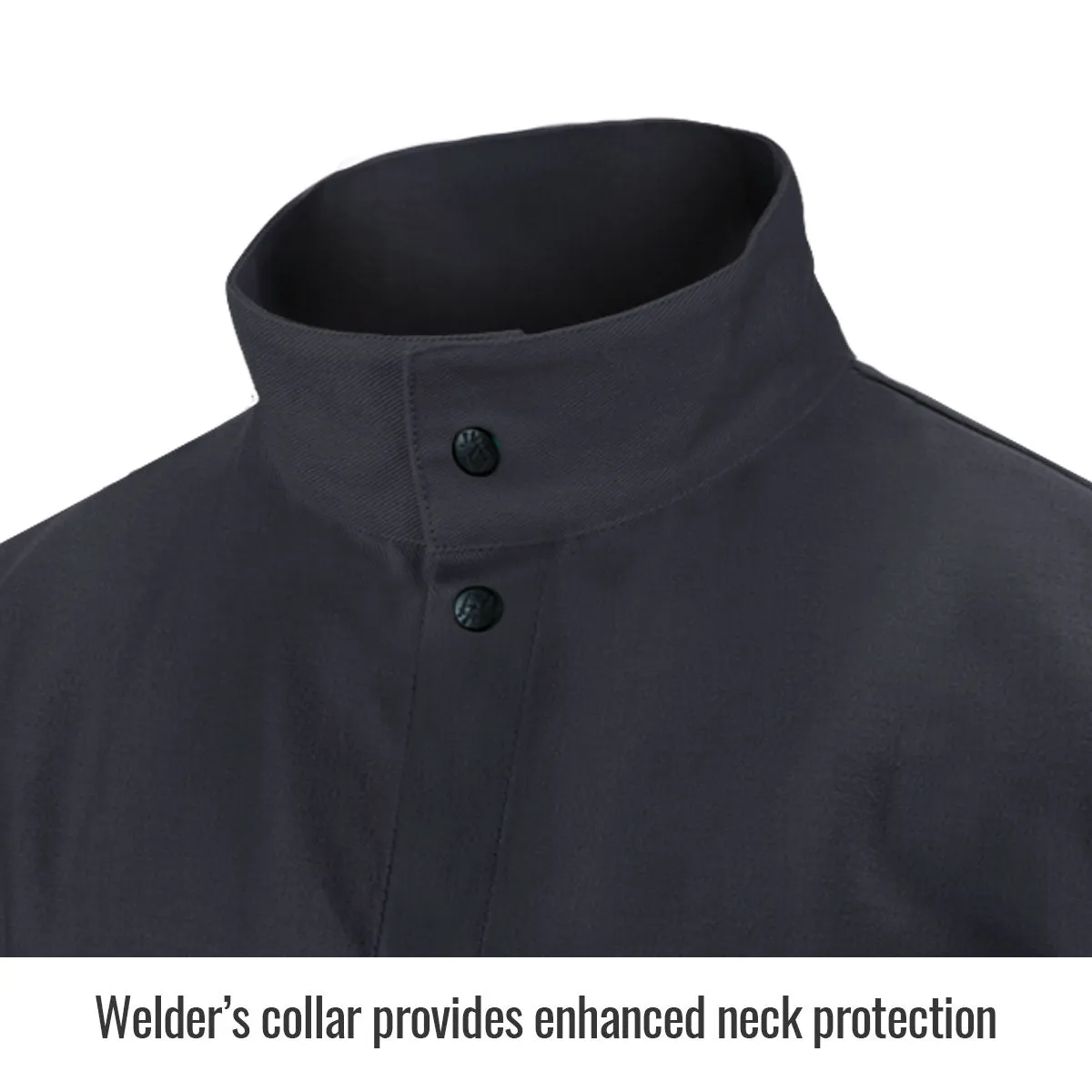 Black Stallion TruGuard 200 FR Cotton Welding Jacket, Black - FBK9-30C