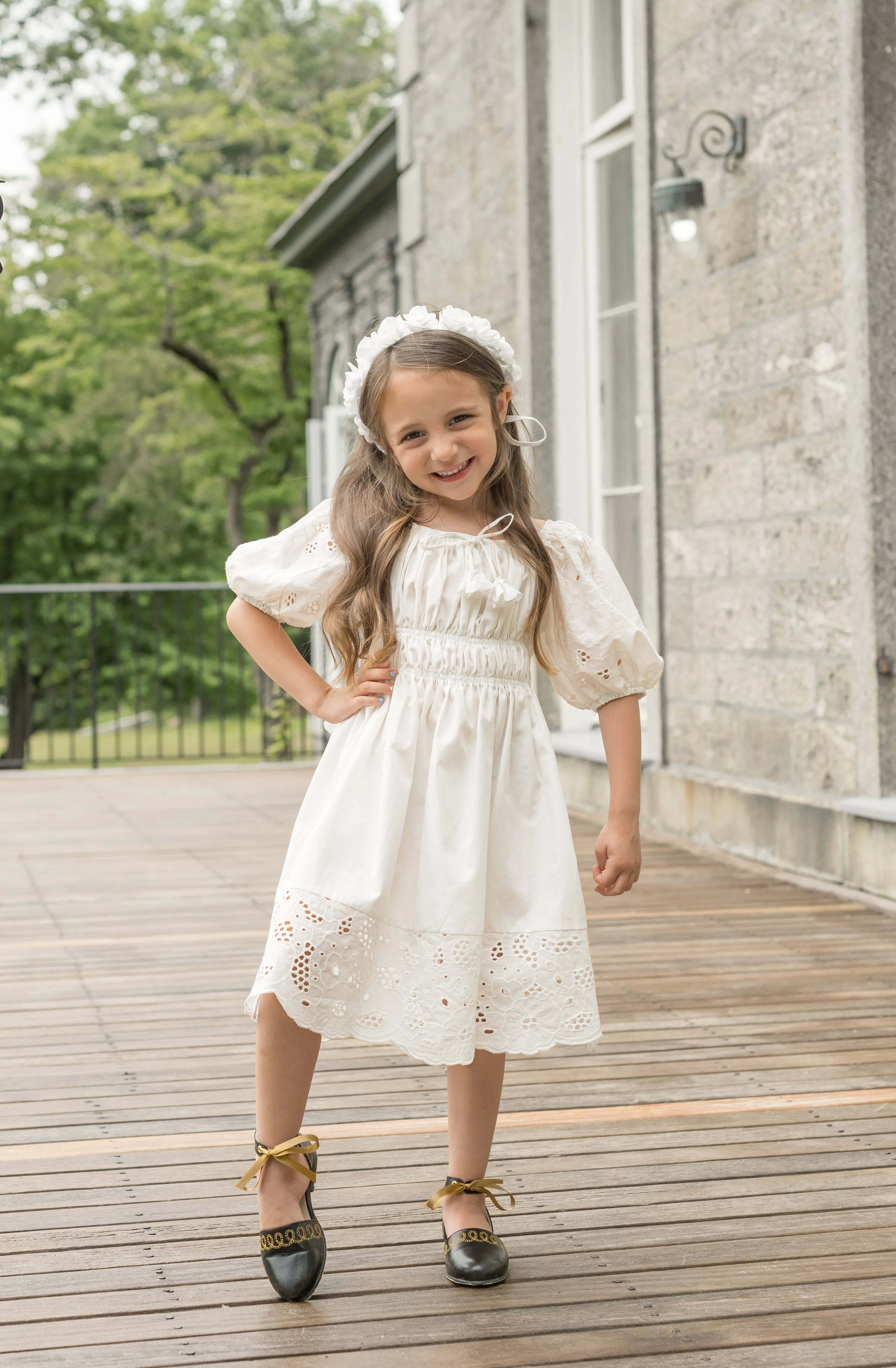 Blanca White Flower Hair Sash