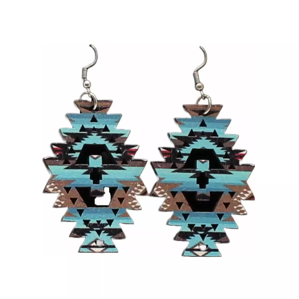 Blazin Roxx® Southwestern Wooden Cut Out Earrings