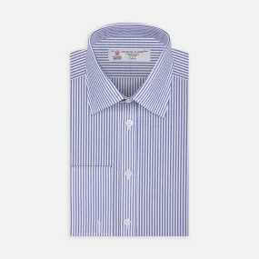 Blue Bengal Stripe Shirt with T&A Collar and Double Cuffs