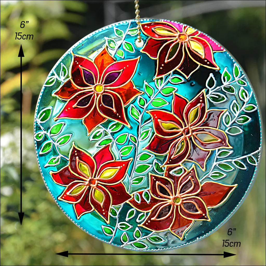 Blue Clematis Garden Suncatcher