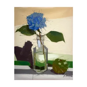 Blue Flowers In Vase Art