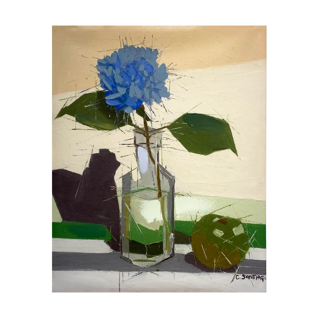 Blue Flowers In Vase Art