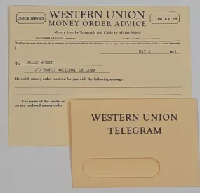 Boardwalk Empire: Sally Wheet Western Union Money Order Form