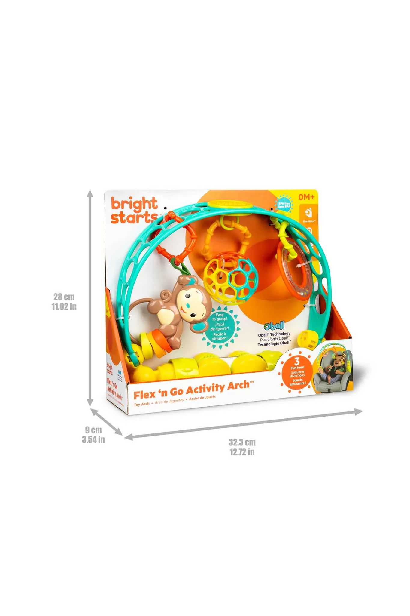 Bright Starts Flex N Go Activity Arch Take Along Toy