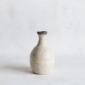 Brown Stoneware Bud Vase