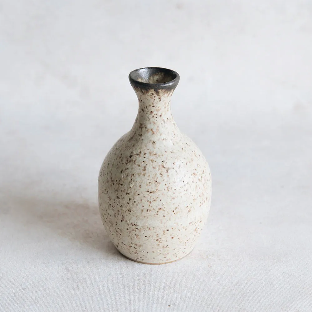 Brown Stoneware Bud Vase