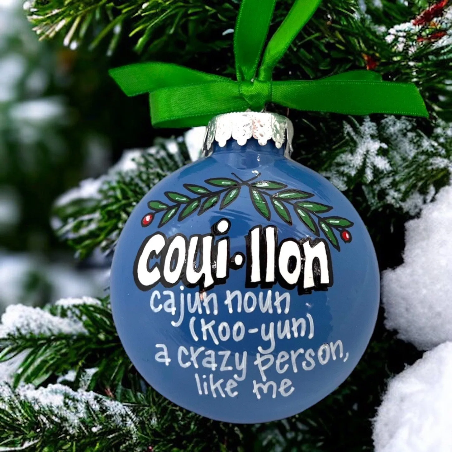 Cajun Christmas Ornament - Cajun Ornament, Christmas Ornament, Holiday Ornament, Couyon, Bayou Ornament, Handmade Ornament, Funny Ornament