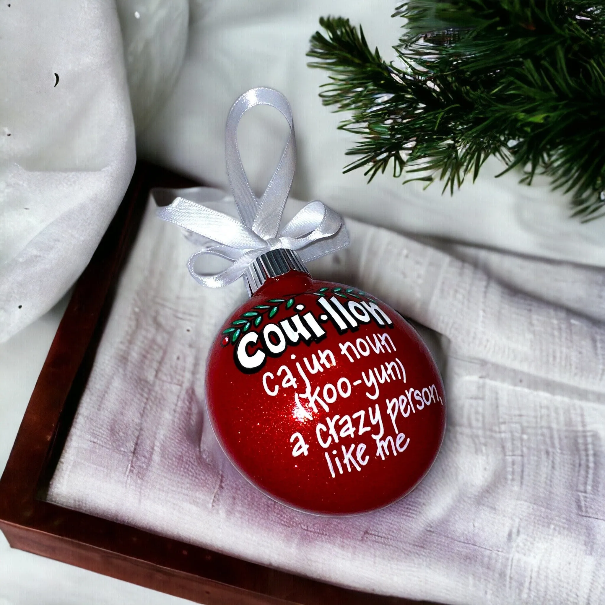 Cajun Christmas Ornament - Cajun Ornament, Christmas Ornament, Holiday Ornament, Couyon, Bayou Ornament, Handmade Ornament, Funny Ornament