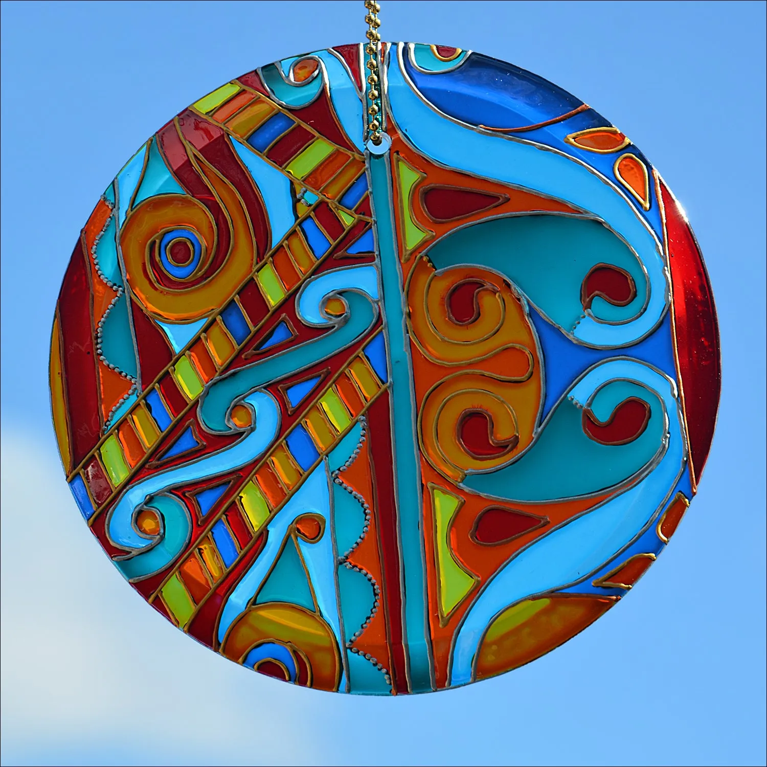 Celtic Knots Colourful Pattern Suncatcher