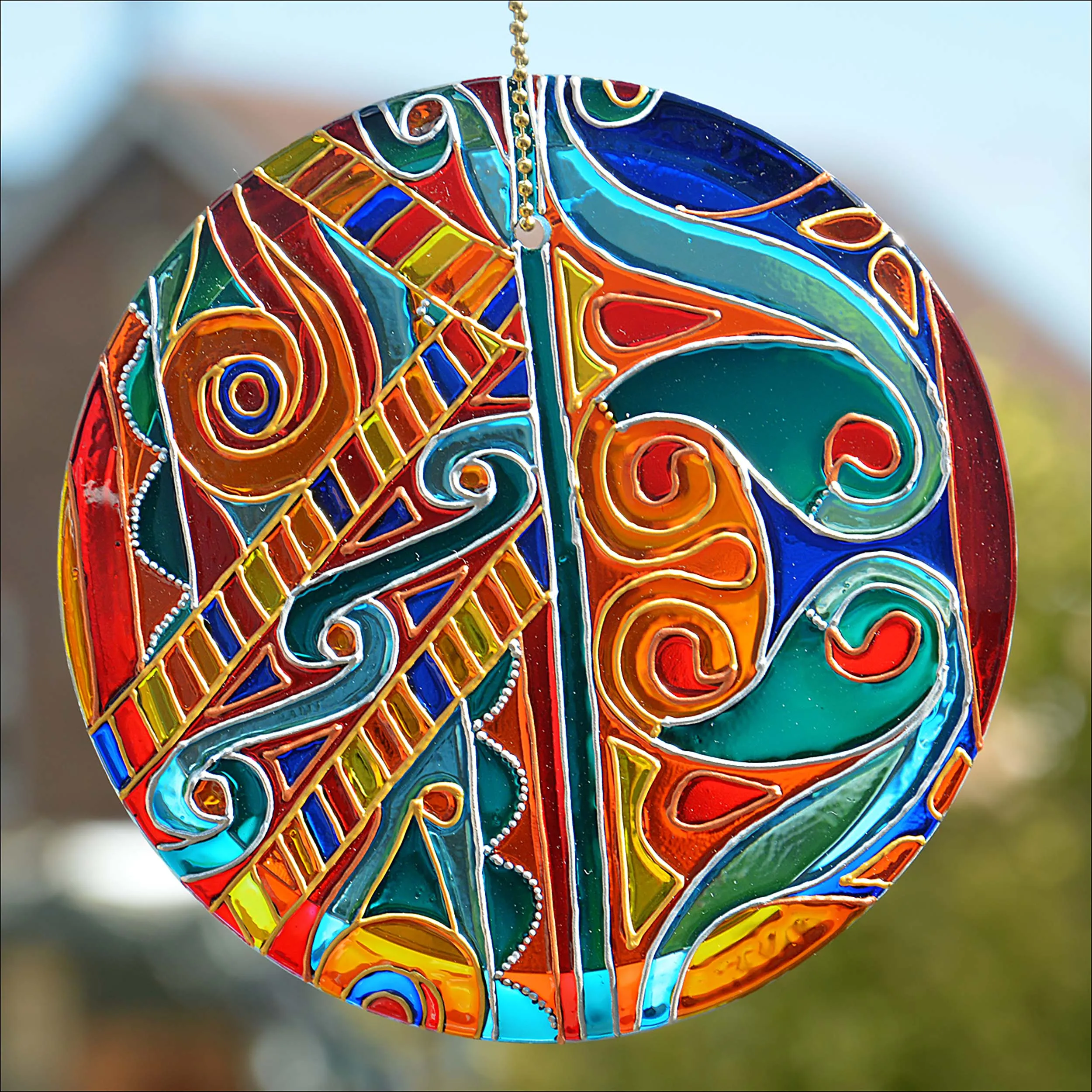 Celtic Knots Colourful Pattern Suncatcher