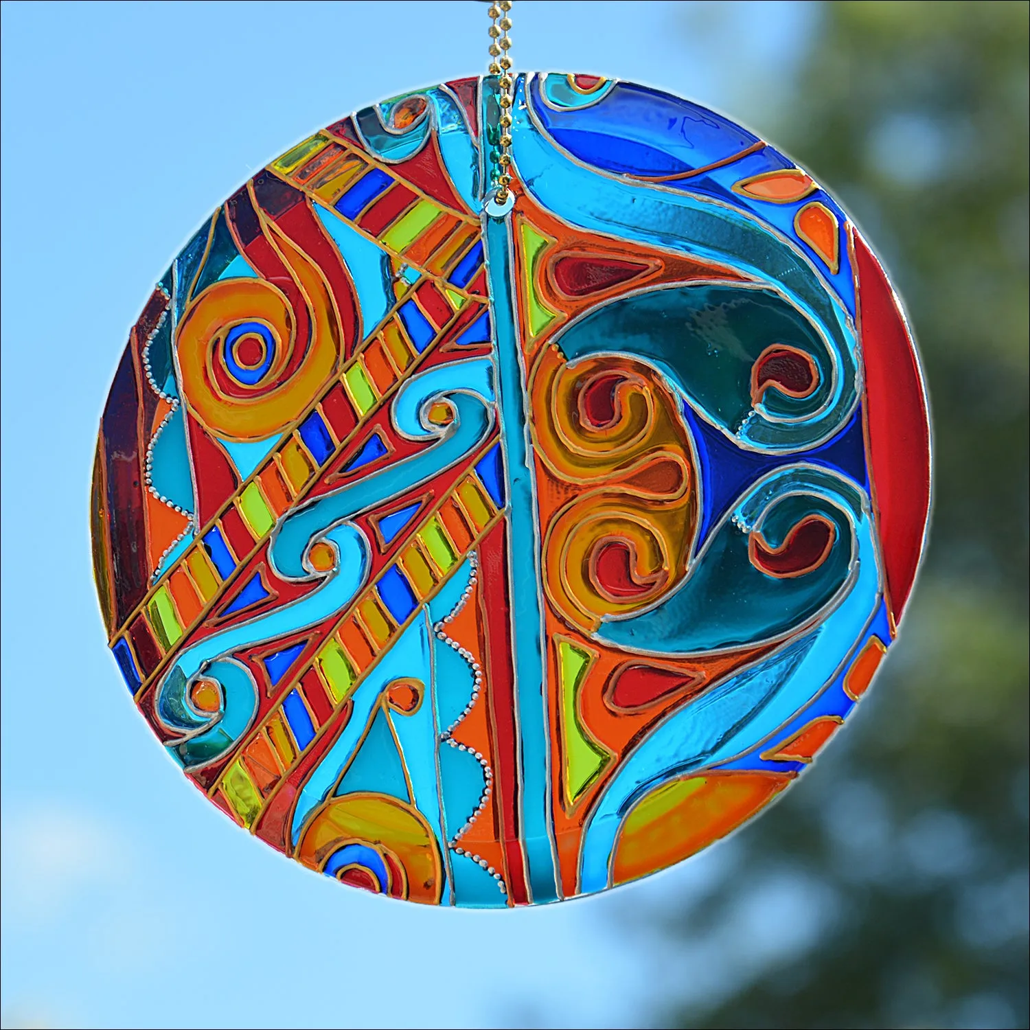 Celtic Knots Colourful Pattern Suncatcher